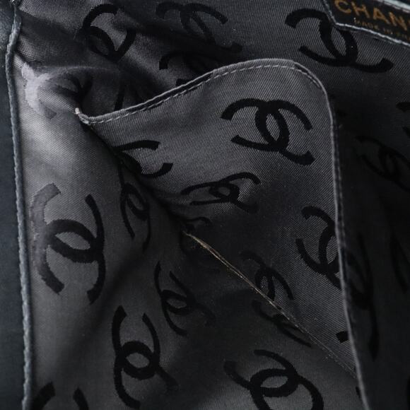 Authentic CHANEL CC Wild Stitch Vintage Quilted Shoulder Bag Tote Lambskin Black - Picture 7 of 7